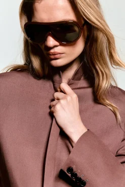 EINREIHIGER BLAZER AUS LEINEN-MIX