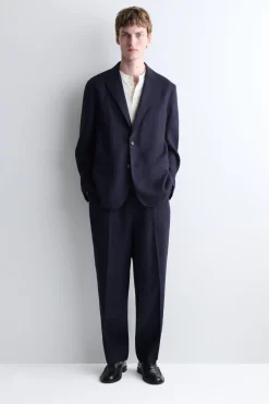 EINREIHIGER BLAZER AUS LEINEN
