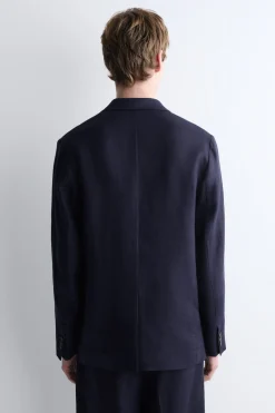 EINREIHIGER BLAZER AUS LEINEN