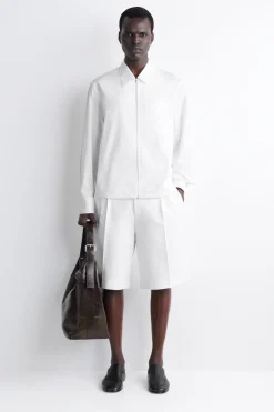 ELEGANTE BAUMWOLL-POPELINE-SHORTS