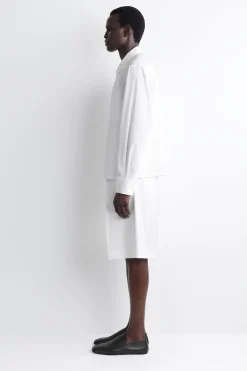 ELEGANTE BAUMWOLL-POPELINE-SHORTS