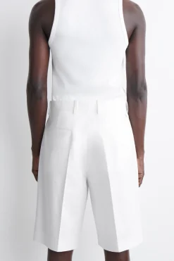 ELEGANTE BAUMWOLL-POPELINE-SHORTS