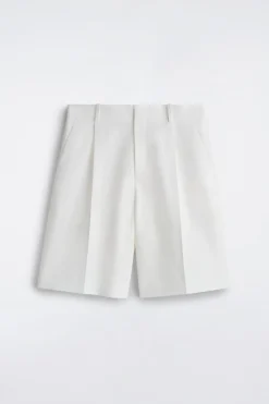ELEGANTE BAUMWOLL-POPELINE-SHORTS