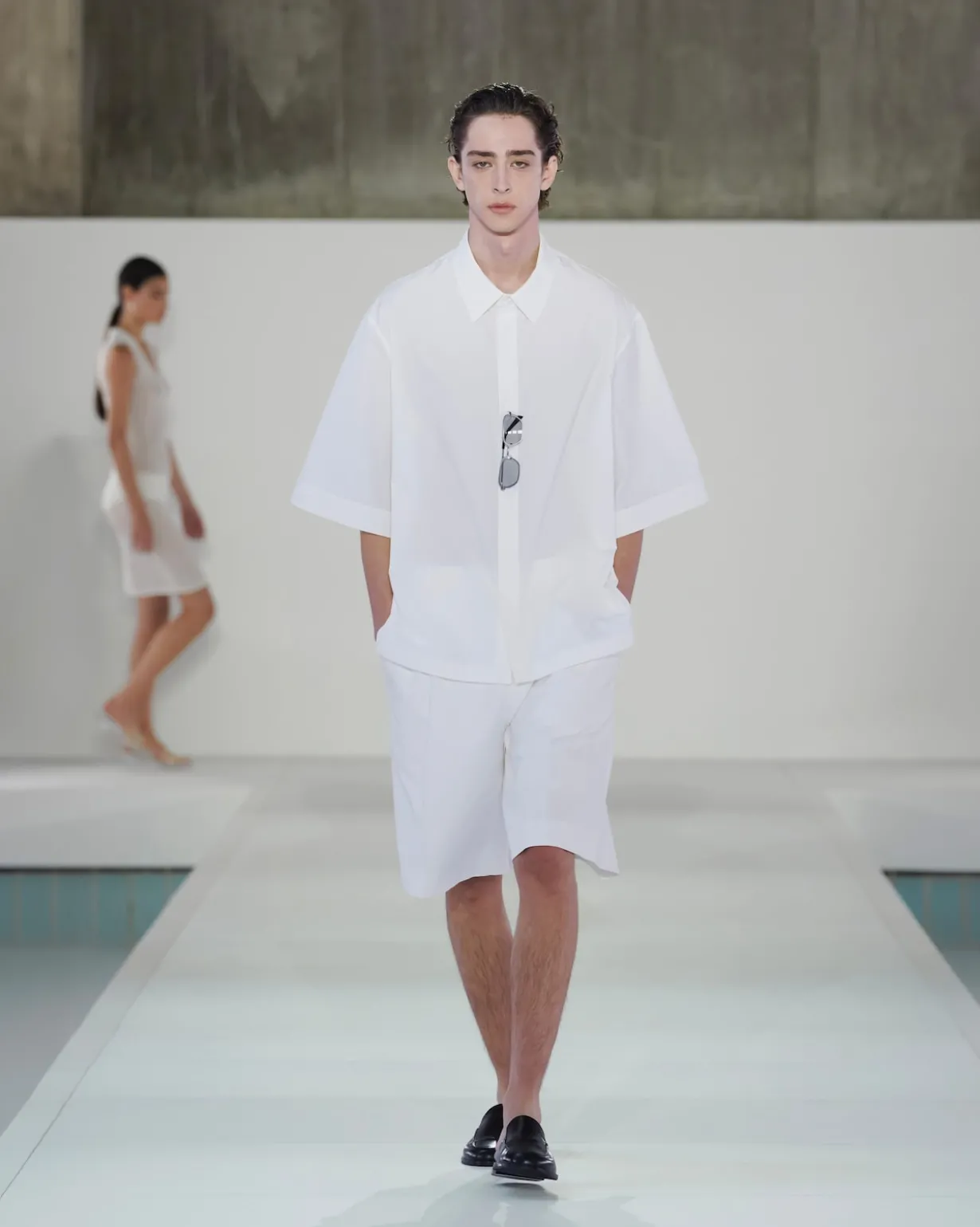 ELEGANTE BAUMWOLL-POPELINE-SHORTS