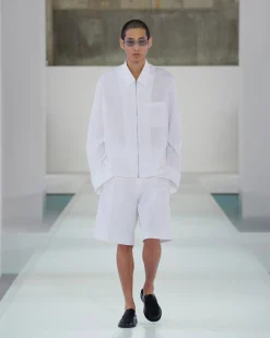 ELEGANTE BAUMWOLL-POPELINE-SHORTS
