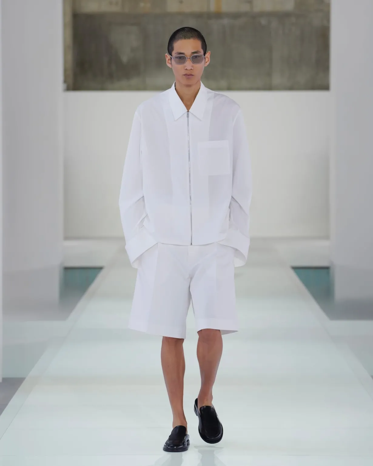 ELEGANTE BAUMWOLL-POPELINE-SHORTS