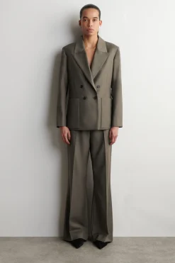 ELEGANTE BOOTCUT-HOSE AUS WOLL-TWILL