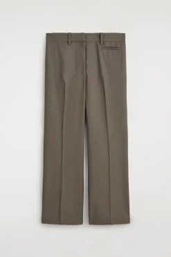 ELEGANTE BOOTCUT-HOSE AUS WOLL-TWILL
