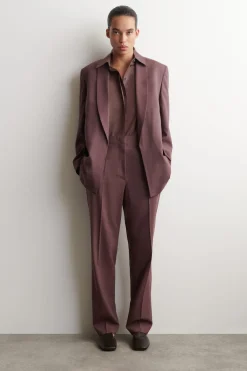 ELEGANTE HOSE AUS WOLLE MIT GERADEM BEIN