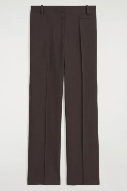 ELEGANTE LEINENHOSE MIT GERADEM BEIN
