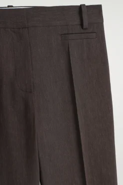 ELEGANTE LEINENHOSE MIT GERADEM BEIN