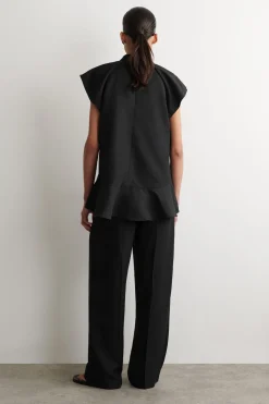 ELEGANTE LEINENHOSE MIT GERADEM BEIN