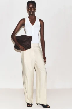 ELEGANTE LEINENHOSE MIT GERADEM BEIN