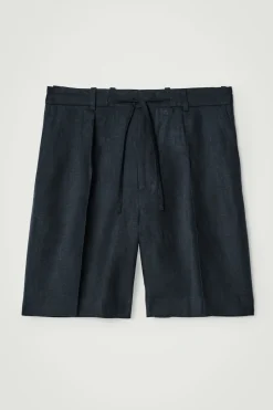 ELEGANTE LEINENSHORTS MIT KORDELZUGBUND