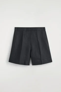 ELEGANTE LEINENSHORTS MIT ELASTISCHEM BUND