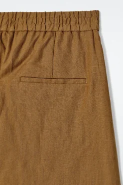 ELEGANTE LEINENSHORTS MIT ELASTISCHEM BUND