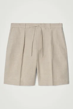 ELEGANTE LEINENSHORTS MIT KORDELZUGBUND