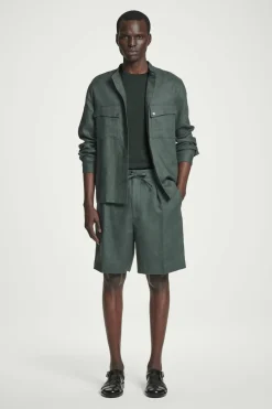 ELEGANTE LEINENSHORTS MIT KORDELZUGBUND