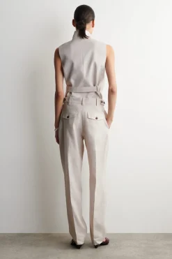 ELEGANTE TULPENHOSE AUS LEINEN
