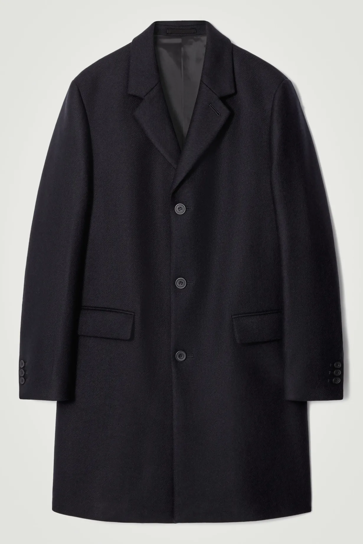 ELEGANTER MANTEL AUS WOLL-TWILL