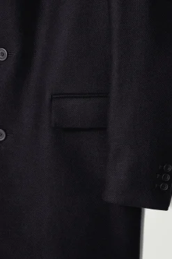ELEGANTER MANTEL AUS WOLL-TWILL