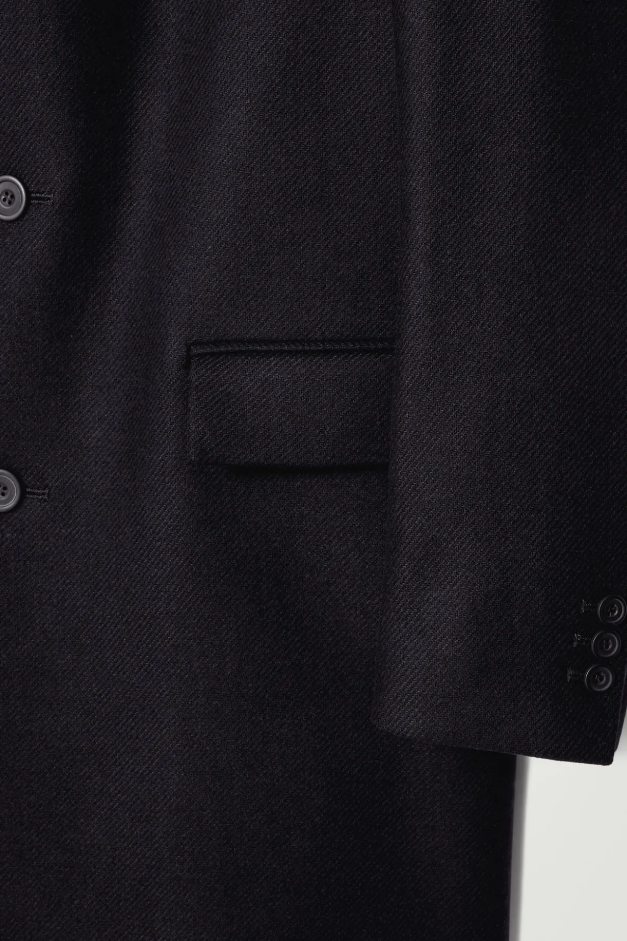 ELEGANTER MANTEL AUS WOLL-TWILL