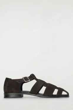 FISHERMAN-SANDALEN AUS VELOURSLEDER