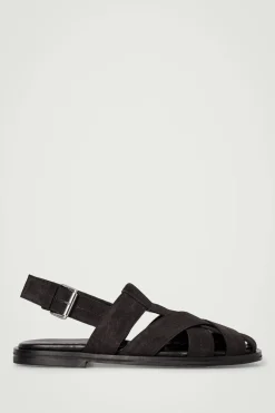 FISHERMAN-SANDALEN AUS VELOURSLEDER