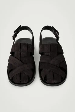 FISHERMAN-SANDALEN AUS VELOURSLEDER