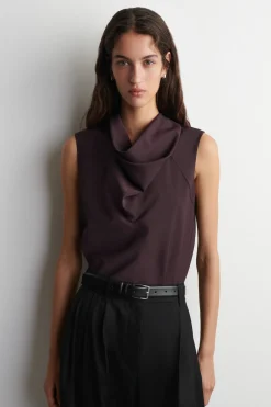 FLIESSENDE BLUSE MIT KRAGEN UND SCHAL