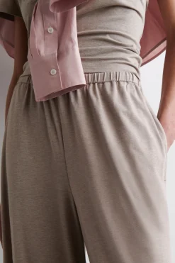 FLIESSENDE JERSEYHOSE MIT WEITEM BEIN