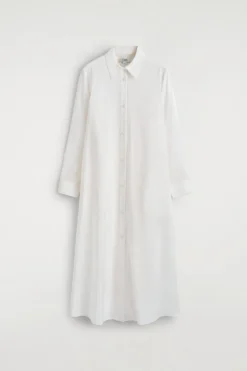 FLIESSENDES HEMDKLEID IN MIDILÄNGE