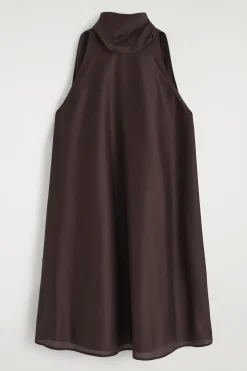 FLIESSENDES NECKHOLDER-KLEID IN MINILÄNGE