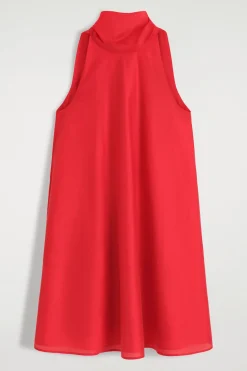 FLIESSENDES NECKHOLDER-KLEID IN MINILÄNGE
