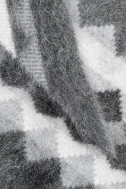 GEBÜRSTETER KASCHMIRSCHAL MIT FAIR-ISLE-MUSTER