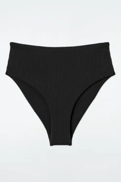 GERIPPTE BIKINIHOSE MIT HOHEM BUND