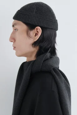 GERIPPTE FISHERMAN-BEANIE AUS WOLL-BAUMWOLL-MIX