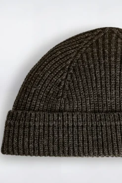 GERIPPTE FISHERMAN-BEANIE AUS WOLL-BAUMWOLL-MIX