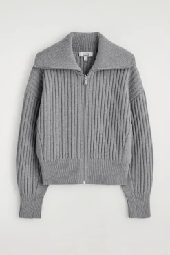 GERIPPTE JACKE AUS MERINOWOLLE