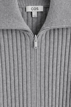 GERIPPTE JACKE AUS MERINOWOLLE