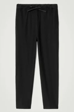 GERIPPTE JOGGINGHOSE AUS JERSEY