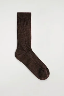 GERIPPTE SOCKEN AUS SEIDE