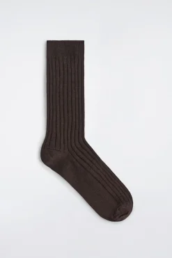 GERIPPTE SOCKEN AUS SEIDE