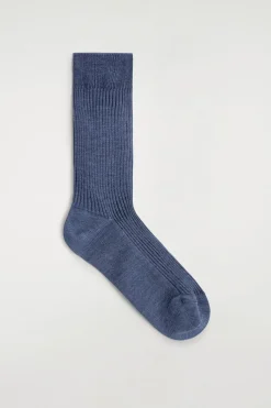 GERIPPTE SOCKEN AUS SEIDE