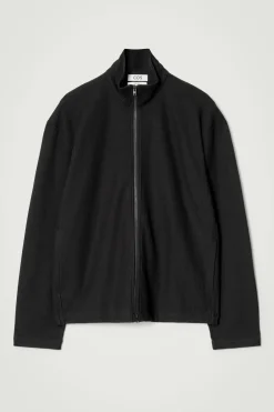 GERIPPTE TRAININGSJACKE AUS JERSEY