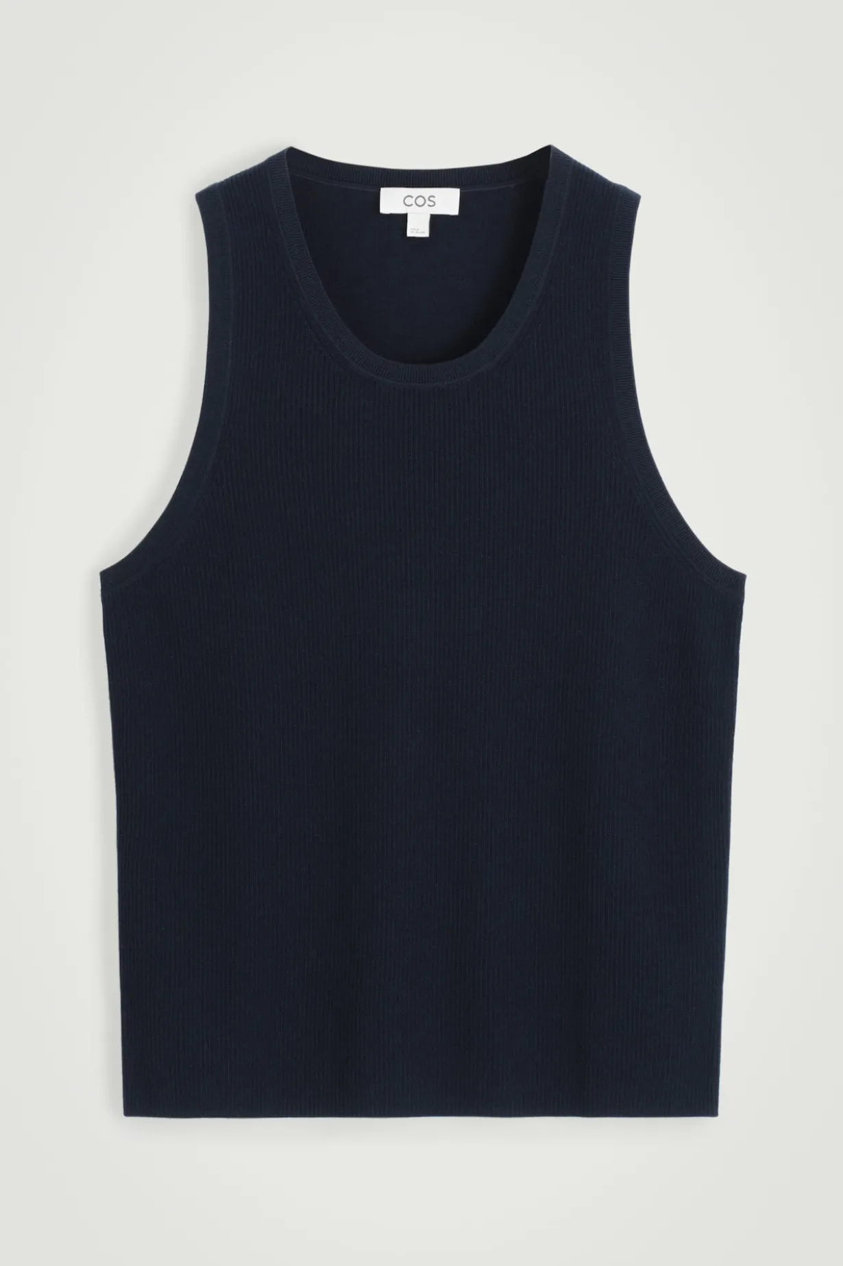 GERIPPTES STRICK-TANKTOP AUS MERINOWOLLE