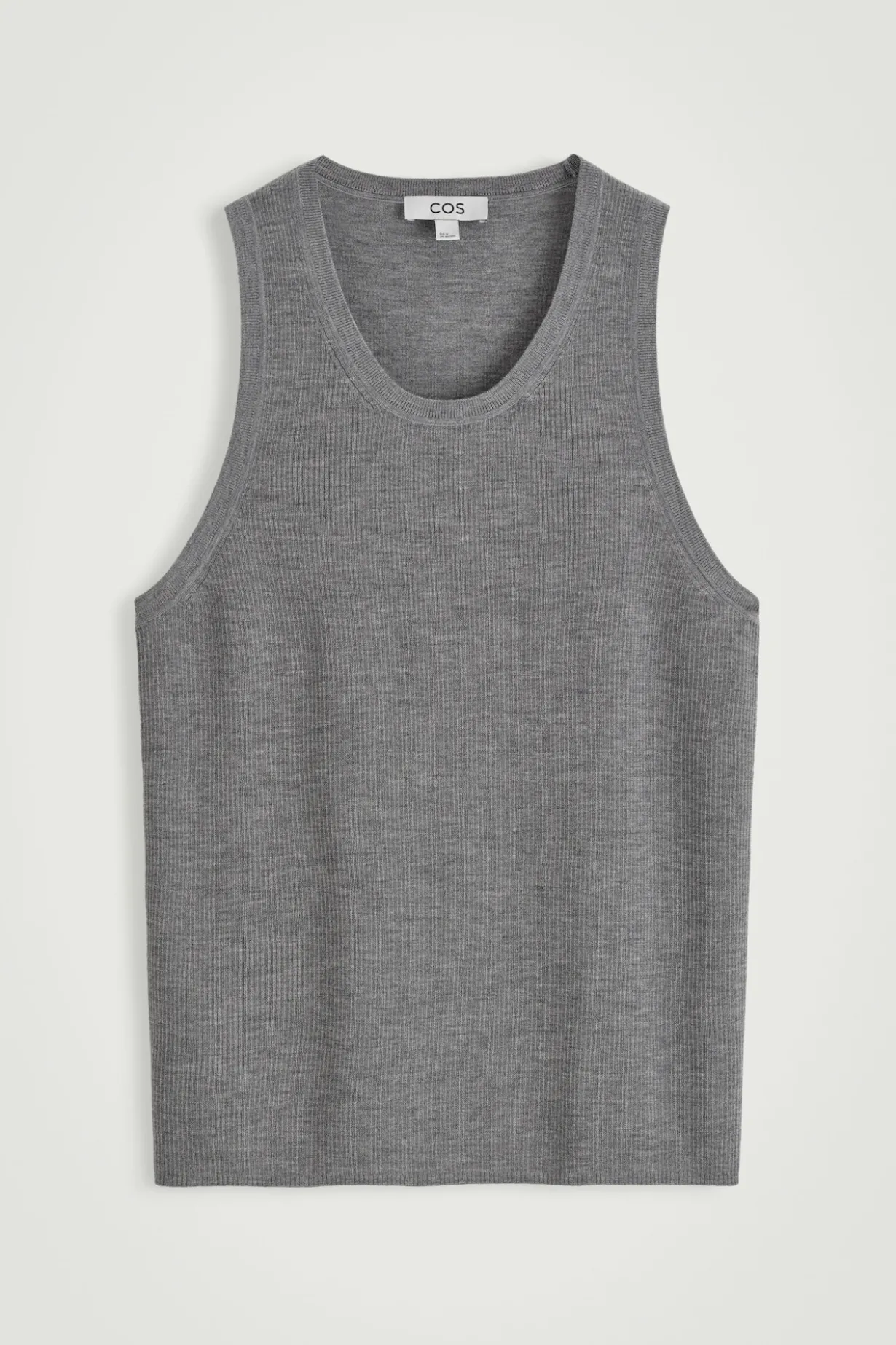 GERIPPTES STRICK-TANKTOP AUS MERINOWOLLE