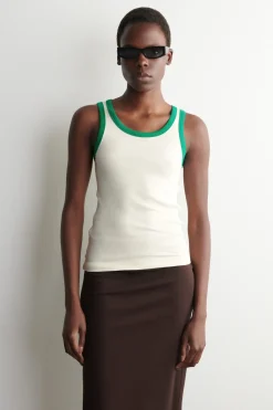 GERIPPTES TANKTOP AUS BAUMWOLLE
