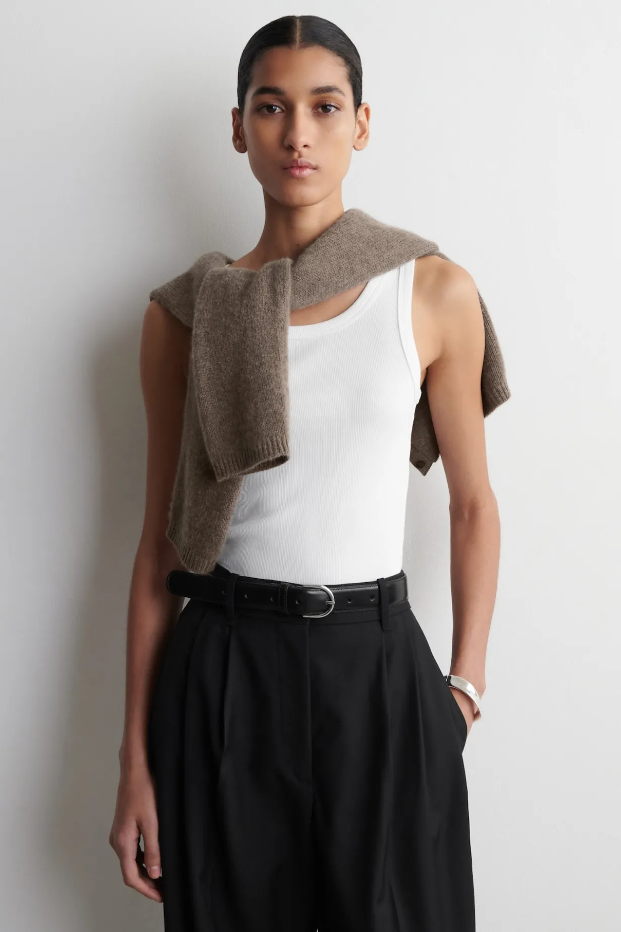 GERIPPTES TANKTOP AUS BAUMWOLLE