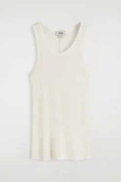 GERIPPTES TANKTOP AUS SEIDE